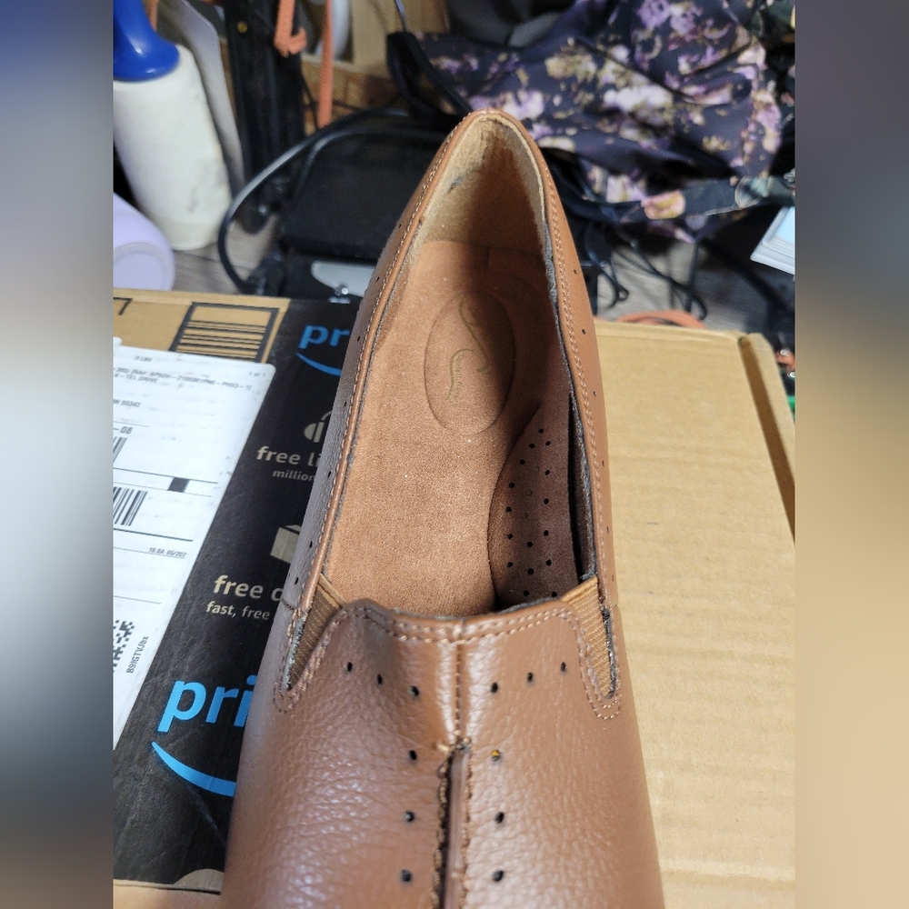 Easy‎ Street NEW Women's 10WW Comfort Wave Kay Slip-on Mules Dark Tan in Box - Picture 5 of 8